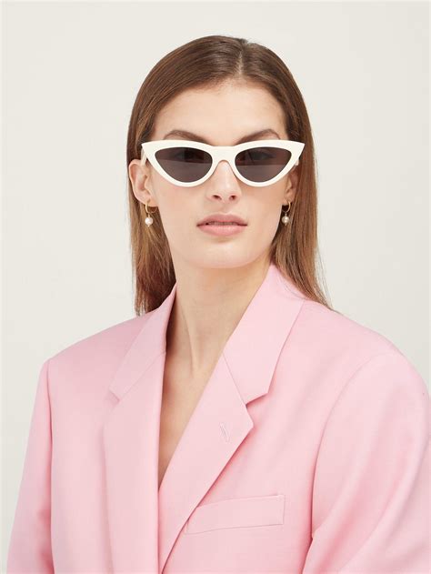 celine white sunglasses cat eye|celine cat eye acetate sunglasses.